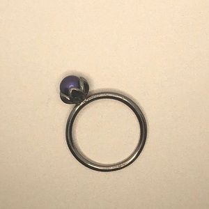 Purple pearl ring